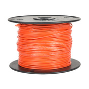 Atlas Wire AWM hook-up wire, single conductor, 18 AWG, 16-stranded, tinned copper, PVC conductor insulation material, orange, 300V, 500ft spool.