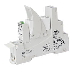 Interface relays PI84-024DC-M41G-MS-2012, 2 CO. Contact material: AgNi. Voltage coil 24 V DC. Rated load AC1 8 A / 250 V AC. Mounting: mounting on 35 mm rail. Cover protection category IP 20.