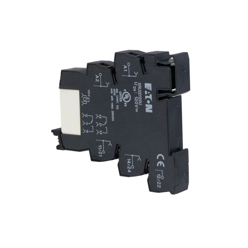 Eaton DPDT Screw Connection, Standard Terminal Block Relays, 120V, 110 Vdc, 6A