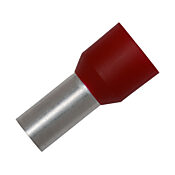 Z+F ferrule, 2 AWG, red, follows DIN standard, 16mm ferrule length. Package of 50.