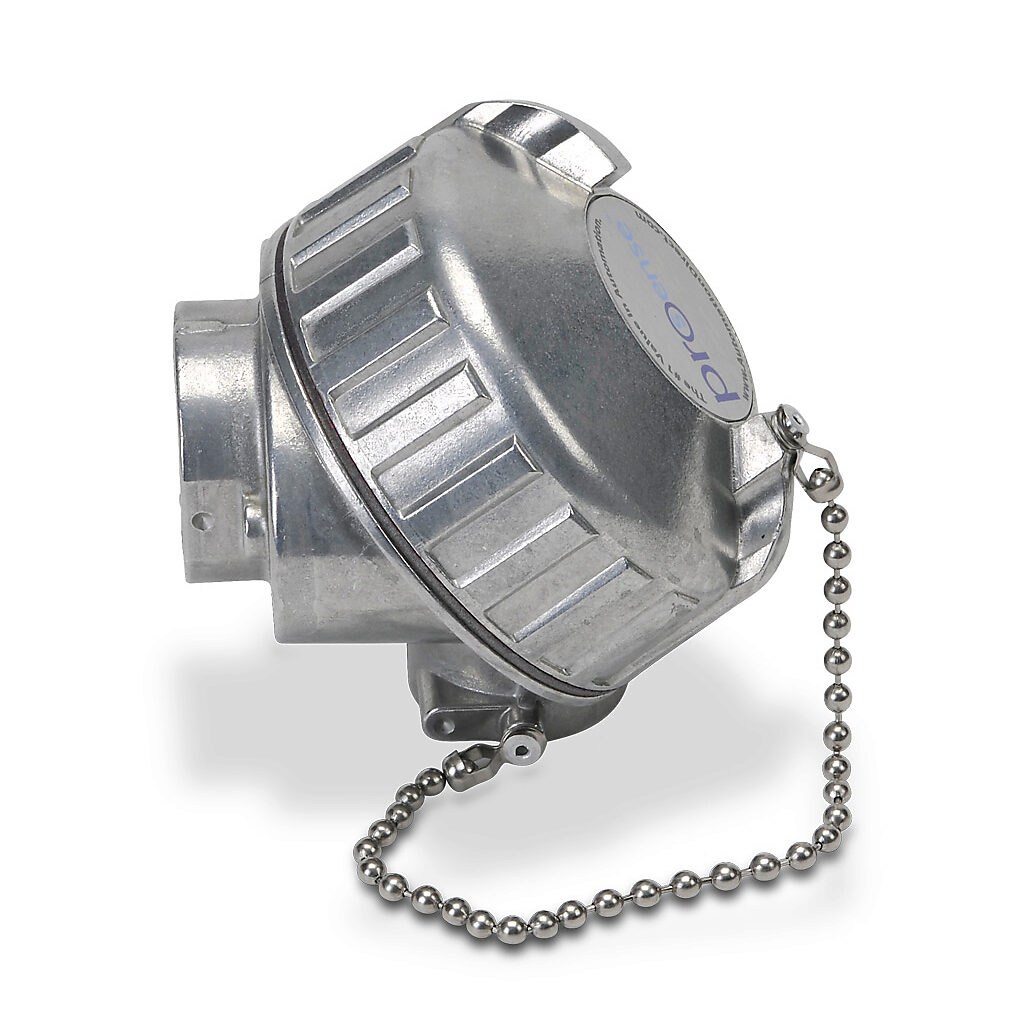 ProSense general purpose screw cover connection head, 1/2in female NPT probe connection, 3/4in female NPT conduit opening, maximum temperature rating of 825 deg F (440 deg C), die-cast aluminum, NEMA 4X, IP66.