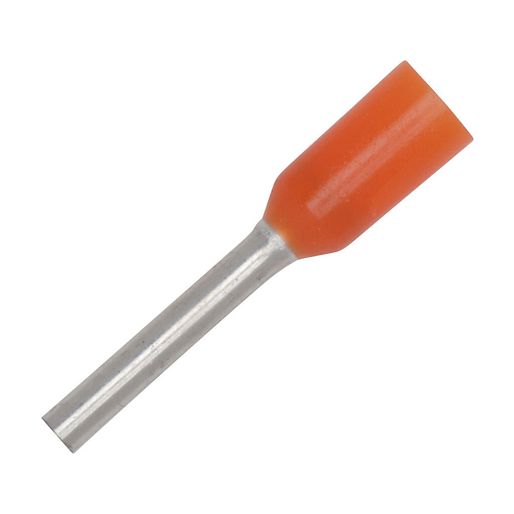 Z+F ferrule, 20 AWG, orange, 8mm ferrule length. Package of 500.