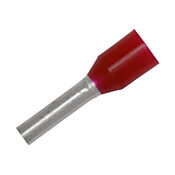 Z+F ferrule, 16 AWG, red, 8mm ferrule length. Package of 500.