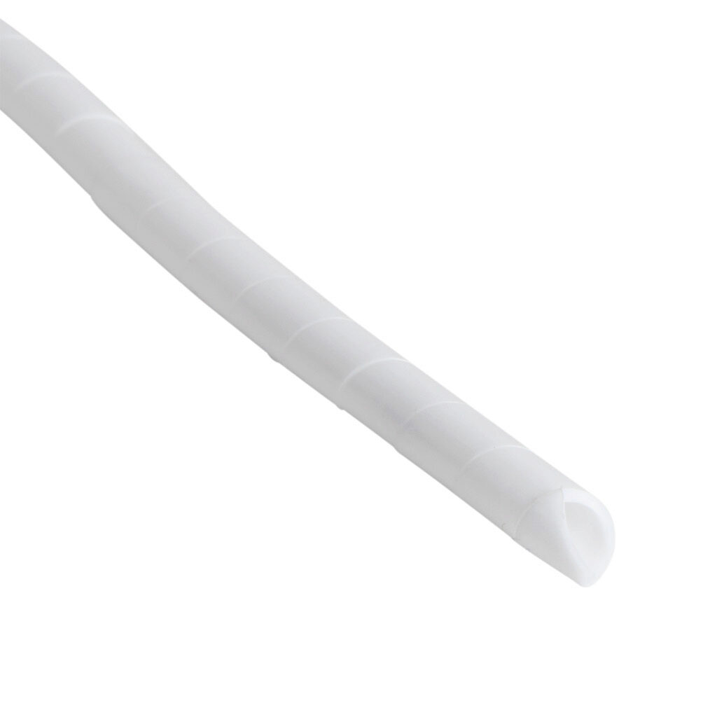 Iboco SPIRALITE spiral wrap, 0.25in nominal outside diameter, white, 80ft coil. For use with wire bundles 1/4-2in diameter.