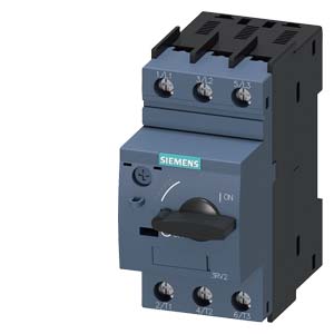 [3RV2011-1HA10] Siemens Interruptor automático tamaño S00 para protección de motores, clase 10 disparador por sobrecarga con retardo según intensidad 5,5...8 A disparador de cortocircuito 104 A conexión por tornillo poder de corte estándar