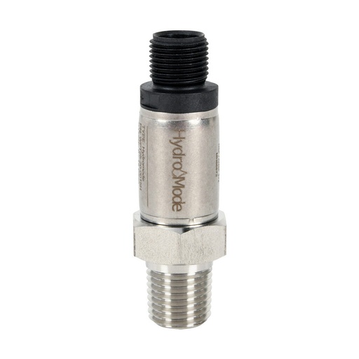 [WPT25-20-0015H] HydroMode pressure transmitter, 0 to 15 psig range, +/-1% accuracy, stainless steel sensing element, 4-20 mA analog output, 1/4in male NPT process connection, 8 to 32 VDC operating voltage, 4-pin M12 quick-disconnect, NSF/ANSI/CAN 61 and NSF 372.