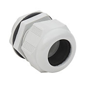 [BSPX-14-W] Bimed cable gland, 1in NPT thread type, polyamide, light gray, accepts 18 to 25mm diameter cable, IP68. Package of 5. Mounting hardware included.